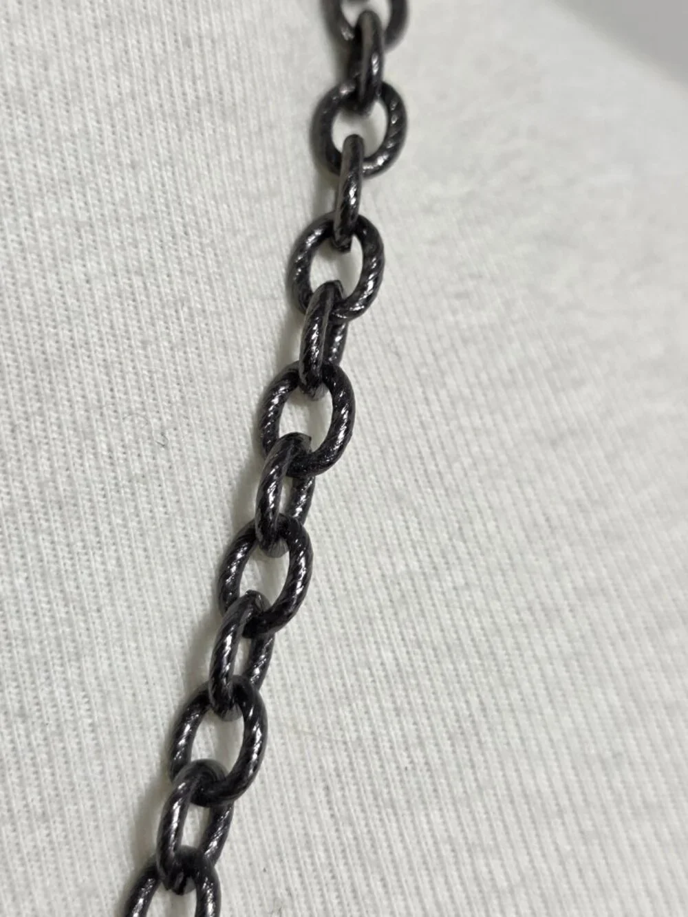 Simply Vera Wang Pearl Bead Bib Necklace Taupe & Gray with Rhinestone Drops